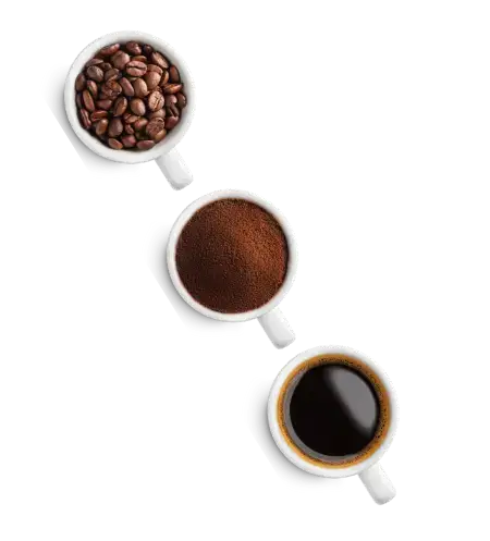 Diseño con tazas de cafe