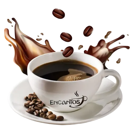 encantos cup coffee and bean